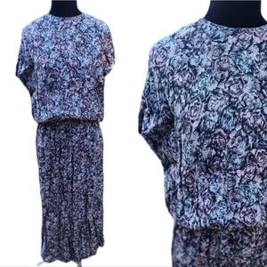 Vintage sketched floral dress